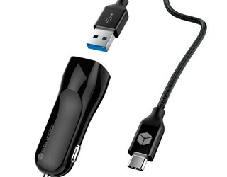 Autós töltő Sturdo 2A, kábel USB C-típus, 3A, 1m